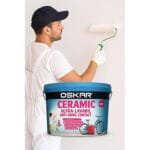 Vopsea ultralavabilă interior/exterior Oskar Ceramic mat, alb, 15 l + Amorsă Oskar zero mucegai 4 l