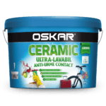 Vopsea ultralavabilă interior Oskar Ceramic lucios, alb, 8,5 l