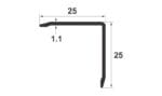 Cornier protectie colt W103.03 bronz, laturi tesite, 25 x 25 mm - detaliu tehnic